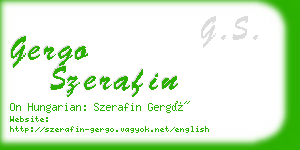 gergo szerafin business card